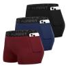 Runhit 3" Volleyball Shorts Womens 3 Pack Spandex Shorts Women with Pocket Compression Shorts for Women Running Athletic Red Blue Black L view 1