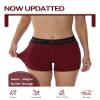 Runhit 3" Volleyball Shorts Womens 3 Pack Spandex Shorts Women with Pocket Compression Shorts for Women Running Athletic Red Blue Black L view 3