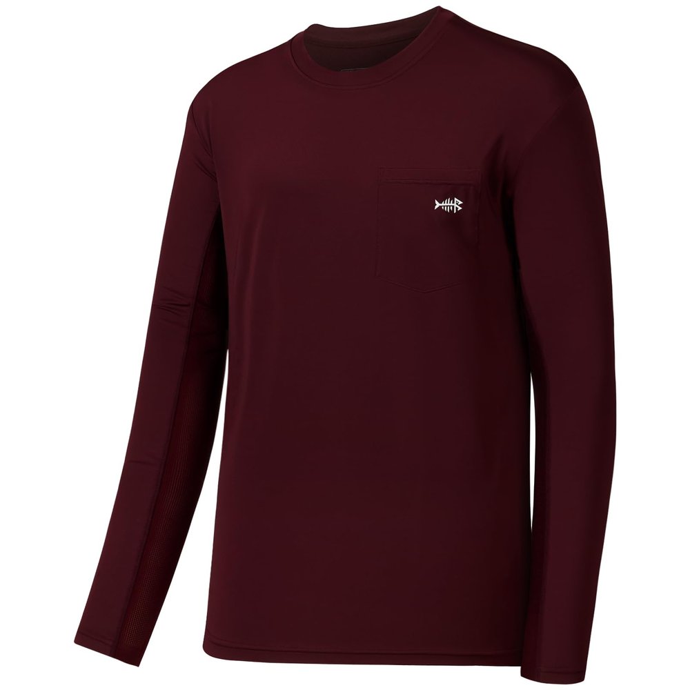 BASSDASH Mens UPF 50+ Performance Long Sleeve T-Shirt UV Sun Protection Fishing Hiking Sports Shirts