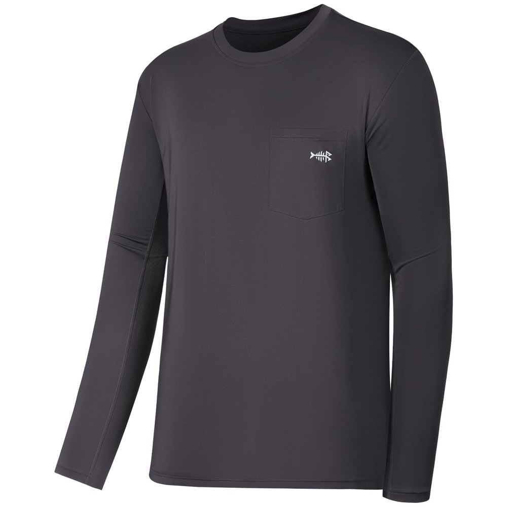 BASSDASH Mens UPF 50+ Performance Long Sleeve T-Shirt UV Sun Protection Fishing Hiking Sports Shirts