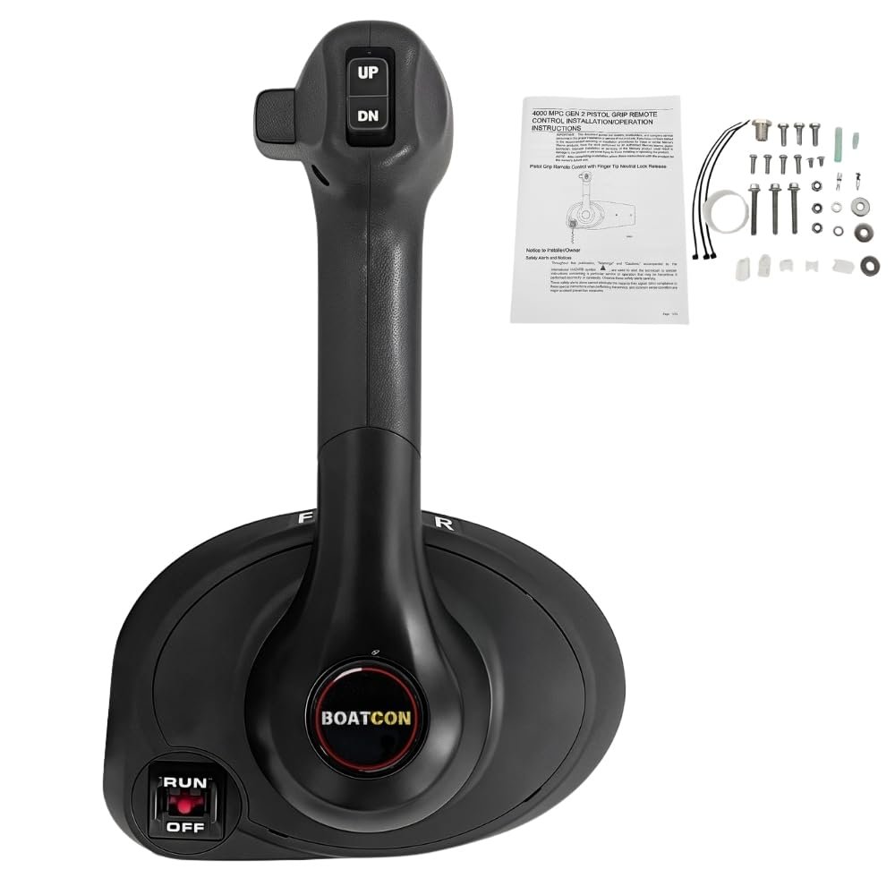 Boatcon Remote Control-4000 Gen II 8M0011213 Side Mount For Mercury Outboard Engine with Power Trim and Stop switch