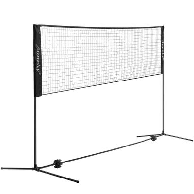 Aoneky Portable 20 FT Volleyball Practice Net, Freestanding Backyard Volleyball Net for Outdoor Lawn Beach, Easy Setup with Carry Bag for Adults & Kids Family Fun