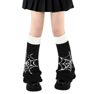 Olreco Black Leg Warmers for Women Y2K Gothic Accessories for Women Goth Gifts Goth Clothes Leg Warmers Halloween Costumes