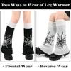 Olreco Black Leg Warmers for Women Y2K Gothic Accessories for Women Goth Gifts Goth Clothes Leg Warmers Halloween Costumes view 3