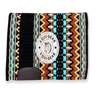 EQUIGEAR Horse Western Show Saddle pad/New Zealand Wool Western Saddle Blanket Top Wool Saddle pad Size 34" L x 36" W (Customization Available) z108