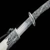 Qing dao Dynasty Army Broadsword,Chinese Swords,Battle Ready,Forged Blade with Alloy Fittings and Faux Leather Scabbard view 2
