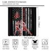 FBMLBRB Abstract Sports Theme Boxing Curtains,Vintage Boxing Gloves Fighting Match American Flag Design Window Curtains Thermal Insulated Rod Pocket Blackout Curtains 2 Panels 63" L x 31.5" W view 2