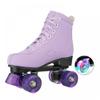 YYW Stylish Roller Skates for Women Girls, High-top Cozy Microfiber Leather Roller Skates,Classic Double Row Indoor Outdoor Roller Skates for Beginner (Purple,41-US Women 10) view 1