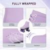 YYW Stylish Roller Skates for Women Girls, High-top Cozy Microfiber Leather Roller Skates,Classic Double Row Indoor Outdoor Roller Skates for Beginner (Purple,41-US Women 10) view 4