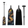 Z&J SPORT Adjustable Dragon Boat Paddle, IDBF Approved Carbon Fiber Paddle, Dragon Graphic Paddle with Adjuster for Dragon Boat Race with Adjustable T Handle (SEP2)
