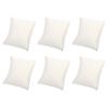 uxcell 6Pcs Bracelet Watch Pillow, 3.54" x 3.15" PU Leather Jewelry Display Pillows for Bangle Cushions Display Storage, White view 1