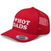 RIVEMUG I Love Hot Dads Trucker Hat Curved Bill Mid Crown Adjustable Funny Adult Humor Cap Red view 1