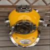 ALFA NAUTICAL Scuba Vintage Helmet Divers Diving US Navy Mark V Full Size Antique Divers Yellow Helmet view 3