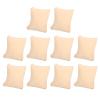 uxcell 10Pcs Bracelet Watch Pillow, 3.54" x 3.15" Flannelette Jewelry Display Pillows for Bangle Cushions Display Storage, Beige view 1