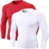 Men's Compression Shirts Long Sleeve Athletic T Shirt Workout Cool Dry Running Tops Gym Undershirts Sports Baselayers 1/2 Pack view 1