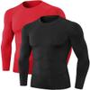 Men's Compression Shirts Long Sleeve Athletic T Shirt Workout Cool Dry Running Tops Gym Undershirts Sports Baselayers 1/2 Pack view 1