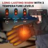 SNOW DEER Heated Gloves for Men Women - Rechargeable, Waterproof, Cut-Resistant with Touchscreen for Winter Outdoor Work,Camping Warmer,Medium,Black view 3