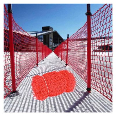 HJZALMI Sports Barrier Net, Fence for Ski Resort Mesh, Playground Safety Protective Netting, Skating Rink Fence, Baseball Barrier Hockey Net (Color : Red-mesh7cm, Size : 2mx6m)