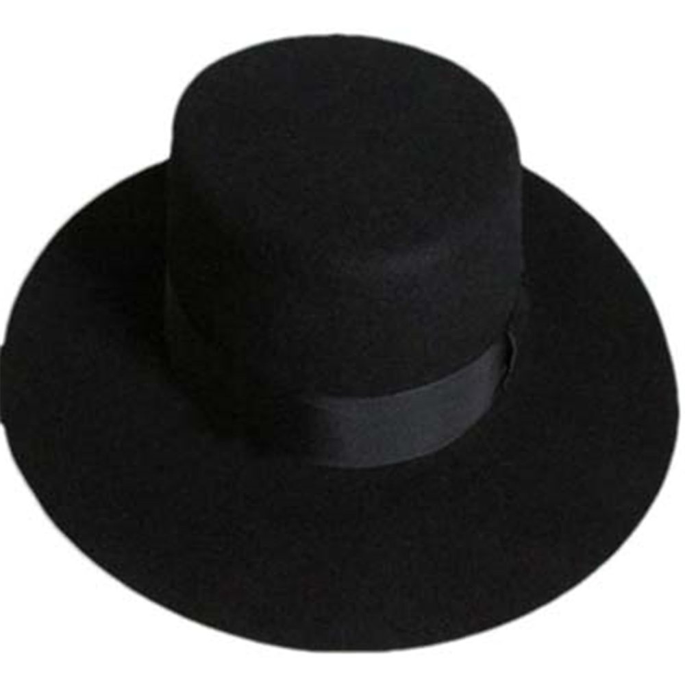 Aoleaky England Style Fedora Jazz Hat Men Wool Autumn Winter Retro Trilby Hat Black 56-58CM M