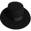 Aoleaky England Style Fedora Jazz Hat Men Wool Autumn Winter Retro Trilby Hat Black 56-58CM M view 1