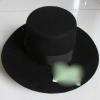 Aoleaky England Style Fedora Jazz Hat Men Wool Autumn Winter Retro Trilby Hat Black 56-58CM M view 4