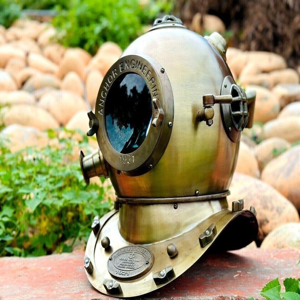 ALFA NAUTICAL Scuba Diving Helmet US Navy Mark V Anchor Divers Helmet Marine deep Diving Helmet