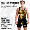 Exxact Sports Sublimated Men's Wrestling Singlet, High-Performance Powerlifting Singlet, Wrestling Singlets for Men (AXL, Lion) view 4