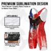 Exxact Sports Sublimated Youth Wrestling Singlet For Boys, Premium Powerlifting Singlet, Kids Wrestling Singlets For Training (YS, Brushy USA) view 2