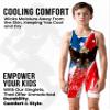 Exxact Sports Sublimated Youth Wrestling Singlet For Boys, Premium Powerlifting Singlet, Kids Wrestling Singlets For Training (YS, Brushy USA) view 4