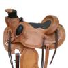 AHS us Designer Natural Ranch Roping Saddle with Cut Shape Black Cow Soft Leather seat (17") view 2