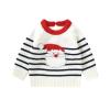 Karwuiio Toddler Baby Boy Christmas Sweater Long Sleeve Knite Sweater Fall Winter Clothes (White Santa Claus, 9-12 Months) view 1