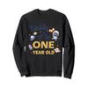 Boy 1st Birthday Daddy ONE Space Rocket Spaceman Bday Party Sweatshirt view 1