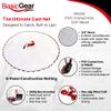 BasicGear Cast Net for Bait Trap Fish, Protected Weights, 3ft Radius with 1/4 inch Mesh for Freshwater and Saltwater, Professional Grade and Upgraded Material, Throw Style view 2