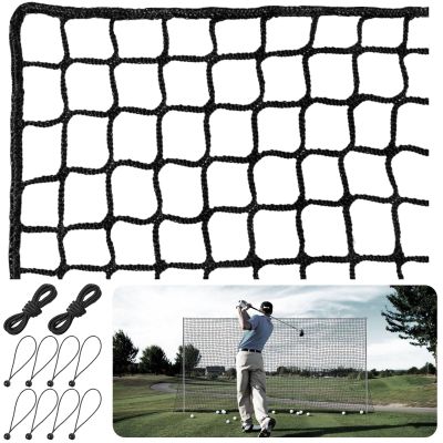 Parslue Heavy Duty Nylon Golf Practice Net, 10x30ft - Indoor/Outdoor with Hanging Kit