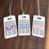 Daisy Lane Swim Bag Tag Personalized, Swimmer Gift Idea for Boy Girl, Christmas Stocking Stuffer, Waterproof Swimming Team Present (Purple) view 3