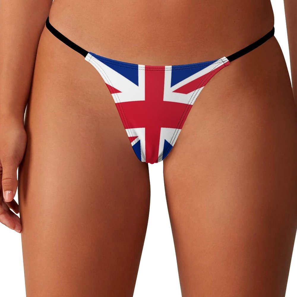 UK British Flag Women's G-String Thongs Soft Underpants Panties T-Back Underwear M