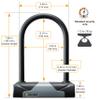 Via Velo Bike U-Lock with Cable, Heavy Duty Anti-Theft Bicycle U Locks with 8mm Braided Steel and 3 Keys, 4ft Length Security Cable for Bike, Scooter Mountain Road Bike view 2