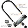 Via Velo Bike U-Lock with Cable, Heavy Duty Anti-Theft Bicycle U Locks with 8mm Braided Steel and 3 Keys, 4ft Length Security Cable for Bike, Scooter Mountain Road Bike view 3