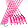annastar 30" Carbon Feather Arrows Practice Hunting Arrows Spine 300 340 400 500 600 700 800 for Recurve Bow & Compound Bow (12 pcs) (30inch Spine 400, Blush Pink)