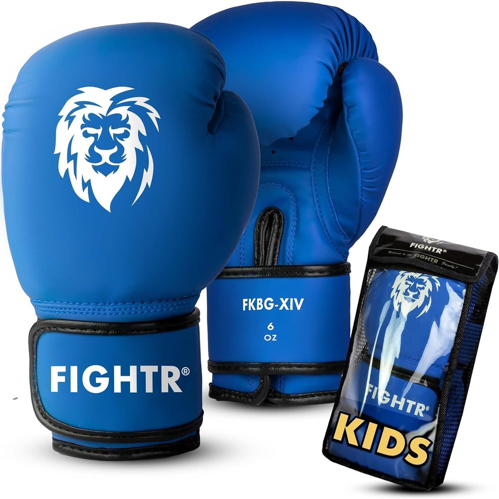 FIGHTR Kids Boxing Gloves and More Stability | Junior Boys and Girls | Boxing, MMA, Muay Thai, Kickboxing & Martial Arts 04 06 oz | incl. Carry Bag