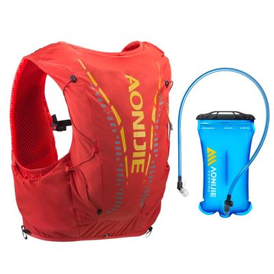 12L High Capacity Hydration Backpack with 1.5L Water Bladder Lightweight Trail Running Vest for Hiking, Cycling, Climbing, Camping (Orange with 1.5L Water Bladder, L/XL)