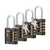Forge Dual-Opening: Key or Combination Access Lock, TSA Approved Locks for Luggage, Pelican case, Travel, Gym, School, Stainless Steel Shackle. (Black, 4 Pk) view 1