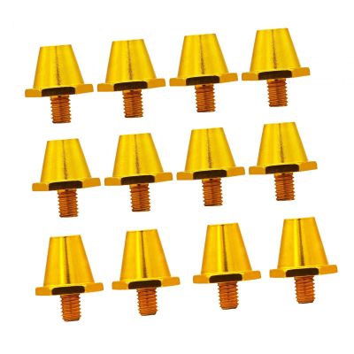 Colaxi 12x Football Boot Spikes, Soccer Anti Slip Screw in Football Cleats Replacement Spikes for Athletic, Sneakers, 11mm 13mm, Gold