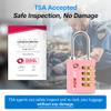 Forge Dual-Opening: Key or Combination Access Lock, TSA Approved Locks for Luggage, Pelican case, Travel, Gym, School, Stainless Steel Shackle. (Pink, 2 Pk) view 2
