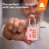 Forge Dual-Opening: Key or Combination Access Lock, TSA Approved Locks for Luggage, Pelican case, Travel, Gym, School, Stainless Steel Shackle. (Pink, 2 Pk) view 3