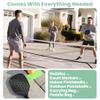 Foldable Pickleball Set with Net  Portable Outdoor Net with Wheels, 4 Paddles, Balls & Markers, Instant Setup, Compact Storage (7.5), Regulation Size for Driveway & Backyard Games, Easy Relocation view 3
