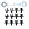Colaxi 12x Football Boot Spikes, Soccer Anti Slip Screw in Football Cleats Replacement Spikes for Athletic, Sneakers, 11mm 13mm, Grey with Wrench view 1