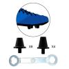 12x Football Boot Spikes, Soccer Anti Slip Screw in Football Cleats Replacement Spikes for Athletic, Sneakers, 13mm 15mm, Black with Wrench view 2