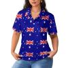 Australia Flag Womens Polo Shirts Short Sleeve Golf Shirts Casual Tennis Shirts for Work Business 4XL view 1