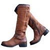 Ladmiple Cowgirl Boots White Knee High Embroidered Cowboy Boots for Women, Fashion Western Pointed Toe Chunky Heel Pull-On Knee High Cowgirl Boots view 1